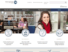Tablet Screenshot of denvercommunity.studentchoice.org